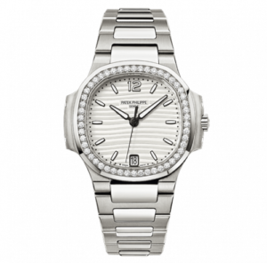 Nautilus 7018 'Silvery White' Stainless Steel / White